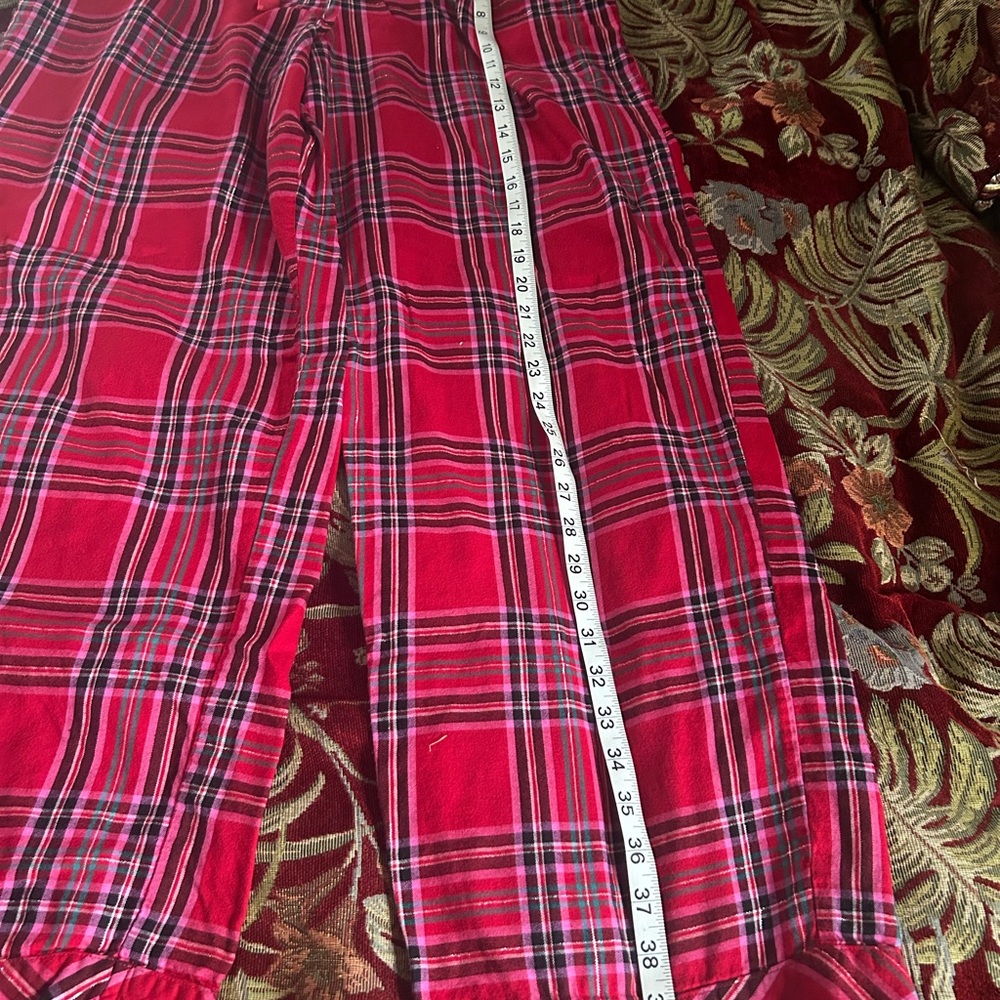 Victoria's Secret Red and Green Plaid Pajama Top - Picture 7 of 10